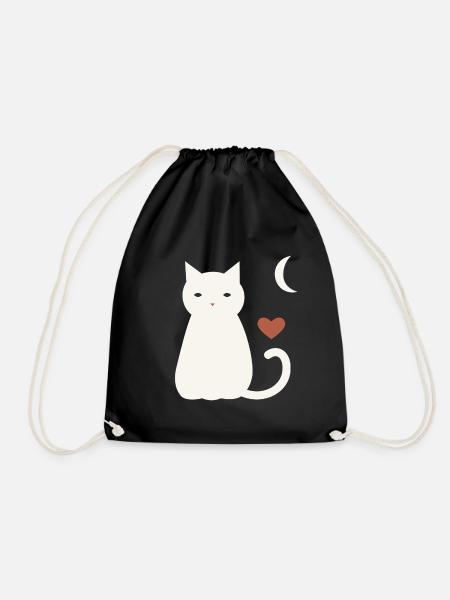 Halloween Katze Herren - Turnbeutel - Schwarz