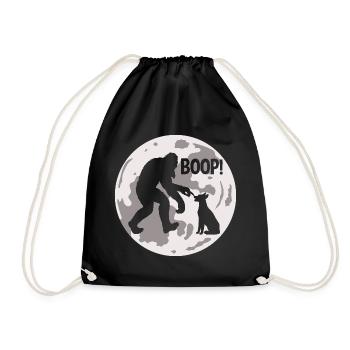Funny Bigfoot Yeti Boop The Snoot Dog Humor - Turnbeutel - Schwarz - Vorne
