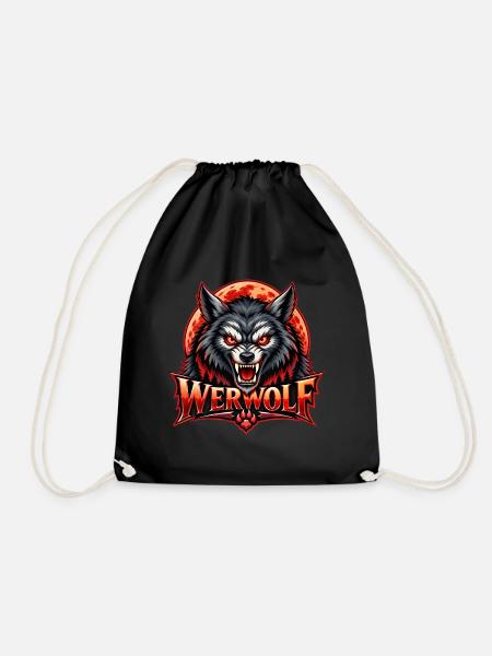 Blutmond Werwolf Emblem - Turnbeutel - Schwarz