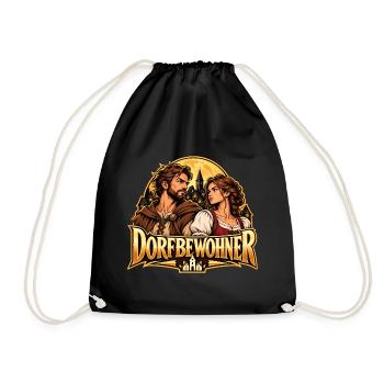Dorfbewohner Liebesabenteuer - Turnbeutel - Schwarz - Vorne