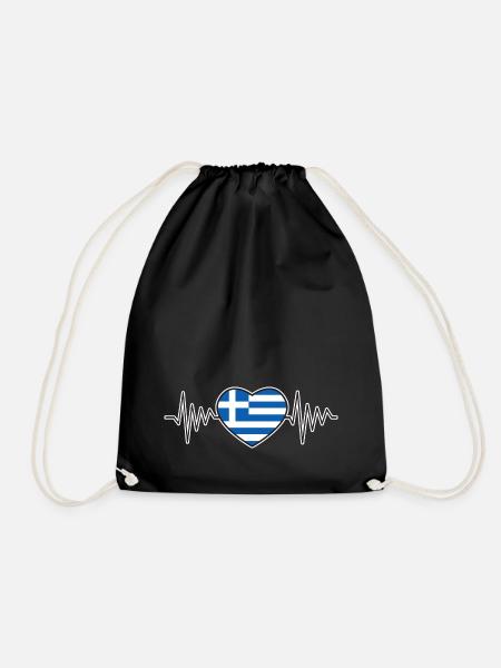 Der griechische Herzschlag - Turnbeutel - Schwarz