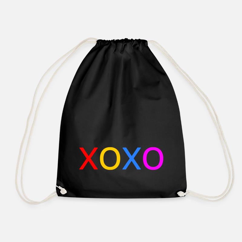 Xoxo - Drawstring Bag - black