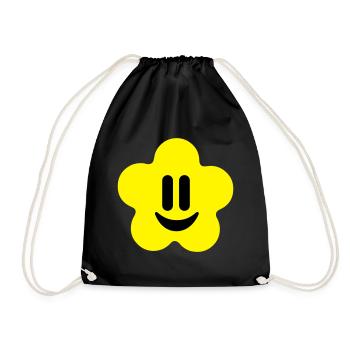 flower power - Turnbeutel - Schwarz - Vorne