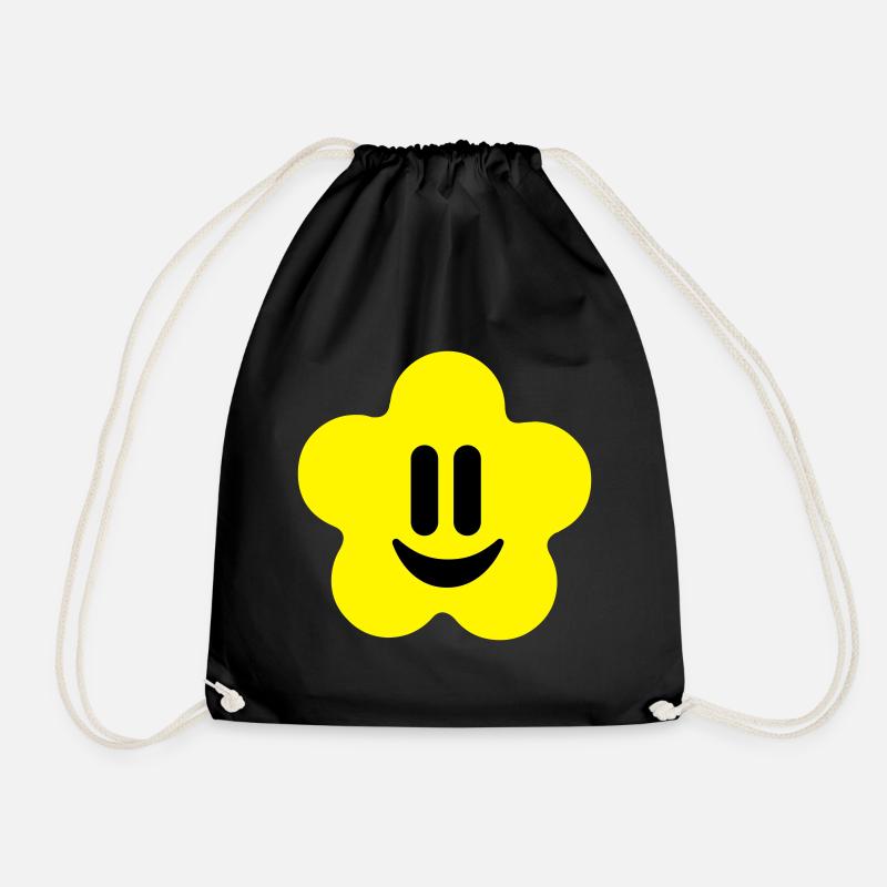 flower power - Turnbeutel - Schwarz