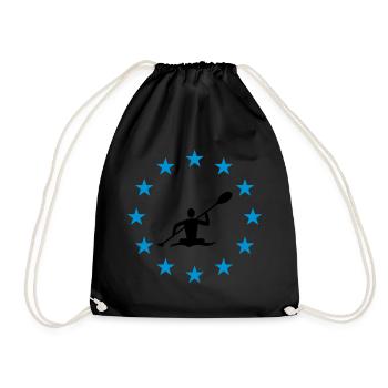 Canoë-kayak dans le cercle d'étoile - Sac de sport léger - noir - Devant