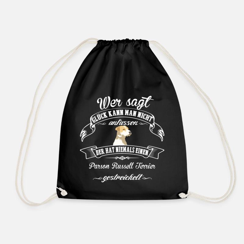 PARSON RUSSELL TERRIER luck - Drawstring Bag - black