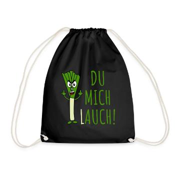 Poireaux dire que vous me Lauch en vert - Sac de sport léger - noir - Devant