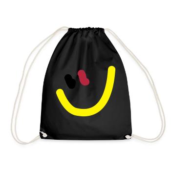EM2018 DE (Smiley) - Turnbeutel - Schwarz - Vorne