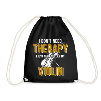 Violon violon musicien musique instrument cadeau - Sac de sport léger - noir - Devant