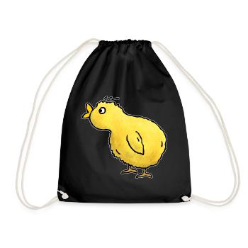 Fluffy chick chicken chicken bird chicken - Drawstring Bag - black - Front