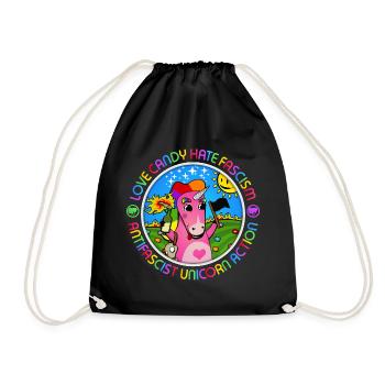 Amour Candy déteste le fascisme - Sac de sport léger - noir - Devant