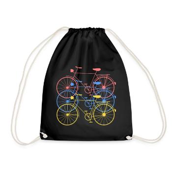 Bicycle Bike - Drawstring Bag - black - Front