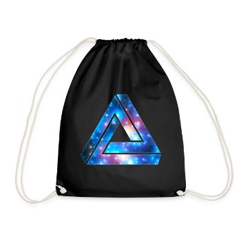 Penrose Tribar, triangle, universe, Galaxy, - Drawstring Bag - black - Front
