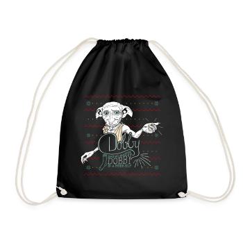 Harry Potter X-Mas Dobby Weihnachtself - Turnbeutel - Schwarz - Vorne