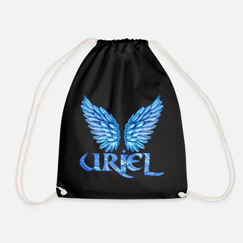 archangel uriel e 80 - Drawstring Bag - black