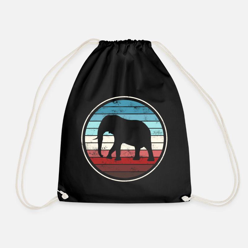 Elefant Elefanten - Turnbeutel - Schwarz