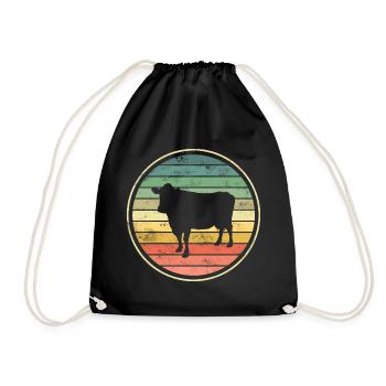 Cow cows - Drawstring Bag - black - Front