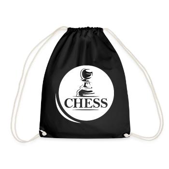 chess symbol pawn Logo icon friends schach bauer - Turnbeutel - Schwarz - Vorne