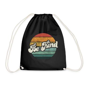 Be Kind Sun Vintage Kindness Anti Bullying Idée - Sac de sport léger - noir - Devant