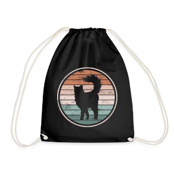 Katze Katzen - Turnbeutel - Schwarz - Vorne