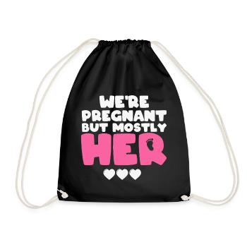Femme enceinte Bébé Mère Bébé T-Shirt Maman - Sac de sport léger - noir - Devant