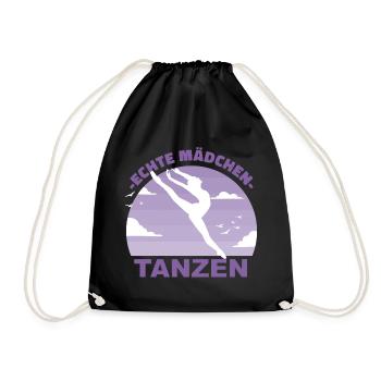 Tanzen Tänzerin Mädchen Hobby Geschenk - Turnbeutel - Schwarz - Vorne