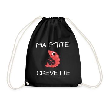 crevette, ma petite crevette - Sac de sport léger - noir - Devant