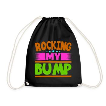 Mère Enceinte Bébé Nourrisson T-shirt Maman - Sac de sport léger - noir - Devant