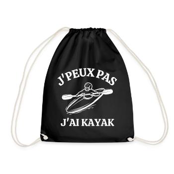 kayak, fan de kayak, canoë-kayak - Sac de sport léger - noir - Devant