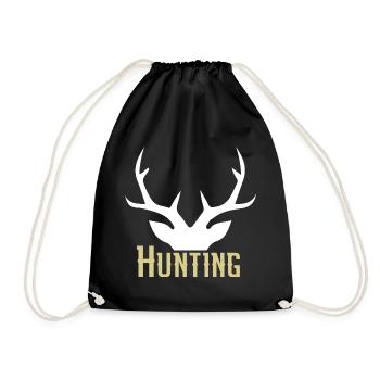Hunting - Drawstring Bag - black - Front