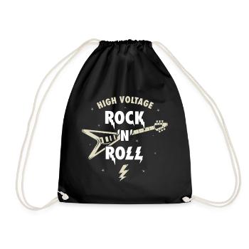 Hochspannungs-Rock'n'Roll-Gitarre - Turnbeutel - Schwarz - Vorne