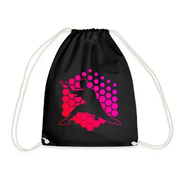 Herren Damen Kungfu Kampfsport Wushu Kung Fu - Turnbeutel - Schwarz - Vorne