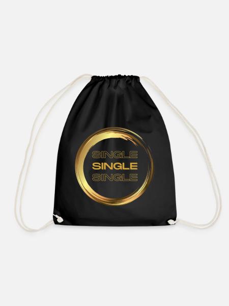 Single und stolz darauf! - Turnbeutel - Schwarz