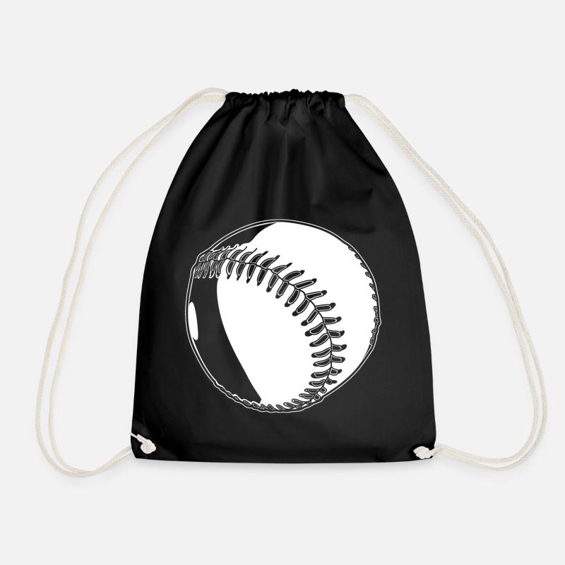 Baseball Skizze - Turnbeutel - Schwarz