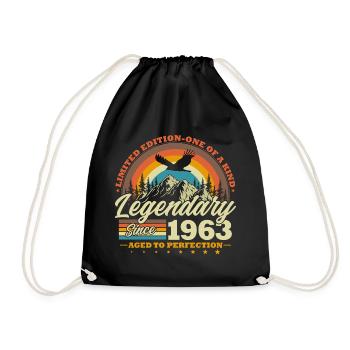Légendaire depuis 1963 Cadeau d’anniversaire vintage - Sac de sport léger - noir - Devant