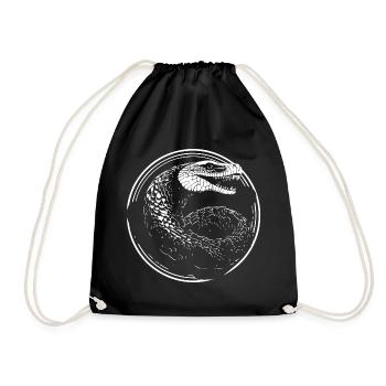 Snake - Drawstring Bag - black - Front