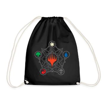 Magic: The Gathering Five Main Colors Of Magic - Drawstring Bag - black - Front