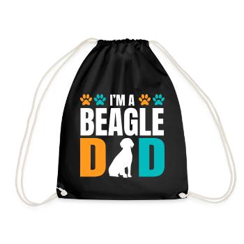 I'm A Beagle Dad - Drawstring Bag - black - Front