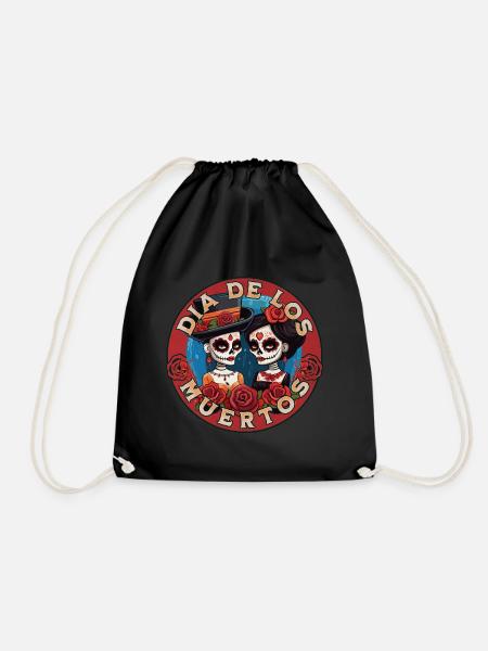 Dia De Los Muertos Totenköpfe Totenkopf Frauen - Turnbeutel - Schwarz