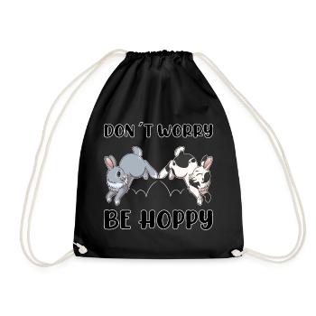 Ne vous inquiétez pas, soyez houblonné - Sac de sport léger - noir - Devant