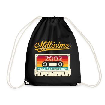 Millésime 2002 Cadeau 21 Ans Anniversaire Humour - Sac de sport léger - noir - Devant