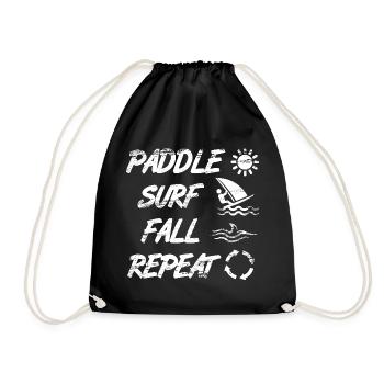 Windsurfer Spruch - Turnbeutel - Schwarz - Vorne