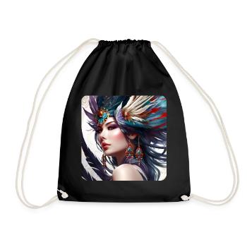 Gorgeous Fantasy Woman - Drawstring Bag - black - Front
