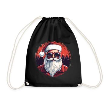 Frohe Weihnachten - Turnbeutel - Schwarz - Vorne