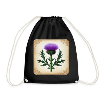 Thistle as coat of arms II - Drawstring Bag - black - Front