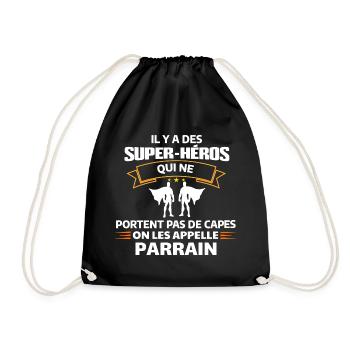 Citations de Super-Héros Amusantes - Sac de sport léger - noir - Devant