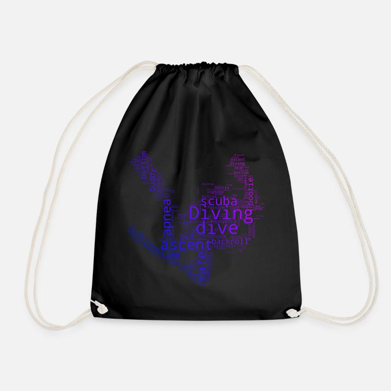 Diver Men's Scuba Diver Scuba Diver Scuba Diver - Drawstring Bag - black