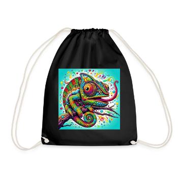 Chameleon - Drawstring Bag - black - Front
