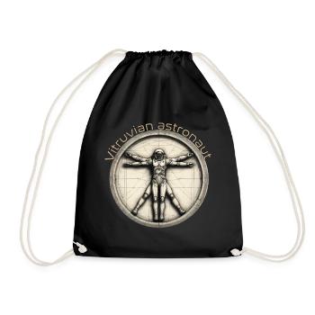 Vitruvian Astronaut - Drawstring Bag - black - Front