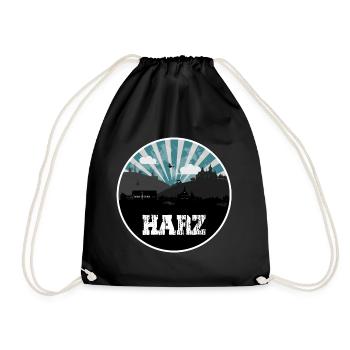 Resin Blue Hour Skyline - Drawstring Bag - black - Front
